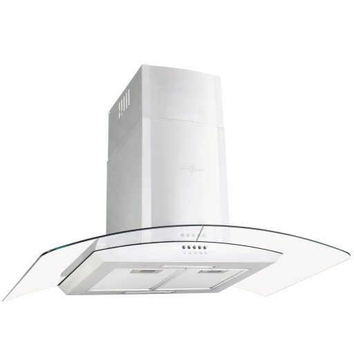 Rozsdamentes acél, fali páraelszívó 90 cm 756 m³/óra LED