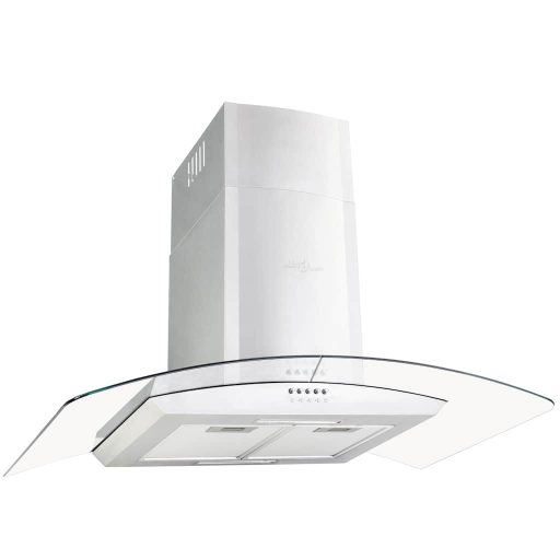 Rozsdamentes acél, fali páraelszívó 90 cm 756 m³/óra LED