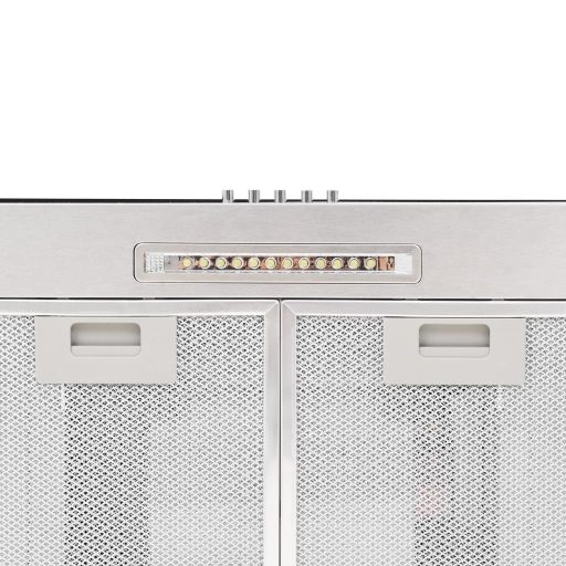 Rozsdamentes acél, fali páraelszívó 90 cm 756 m³/óra LED