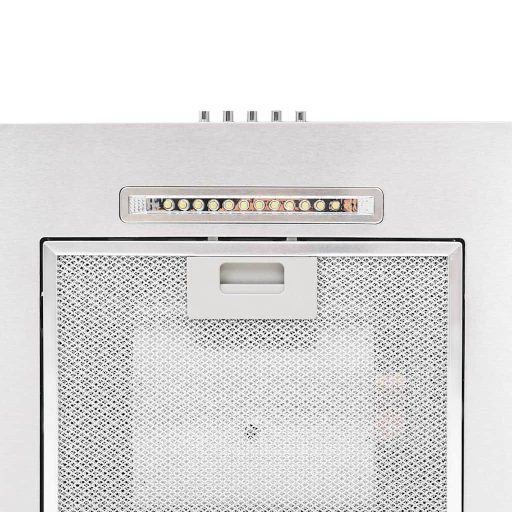 Rozsdamentes acél LED-es fali páraelszívó 60 cm 756 m³/óra