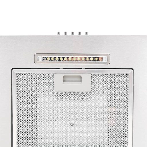 Rozsdamentes acél LED-es fali páraelszívó 60 cm 756 m³/óra