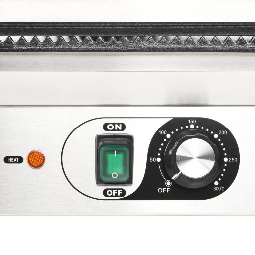 Bordás kontaktgrill 2200 W 43 x 30,5 x 20 cm