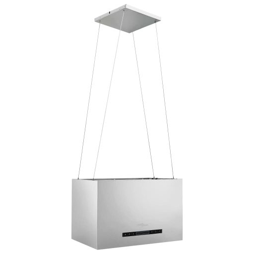 Rozsdamentes acél LCD érintőképernyős sziget páraelszívó 55 cm