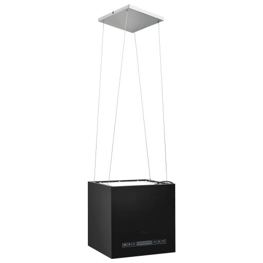 Porszórt acél LCD érintőképernyős sziget páraelszívó 37 cm