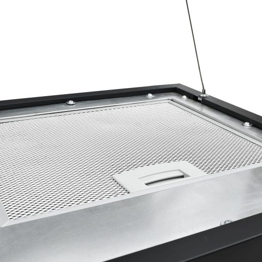 Porszórt acél LCD érintőképernyős sziget páraelszívó 37 cm