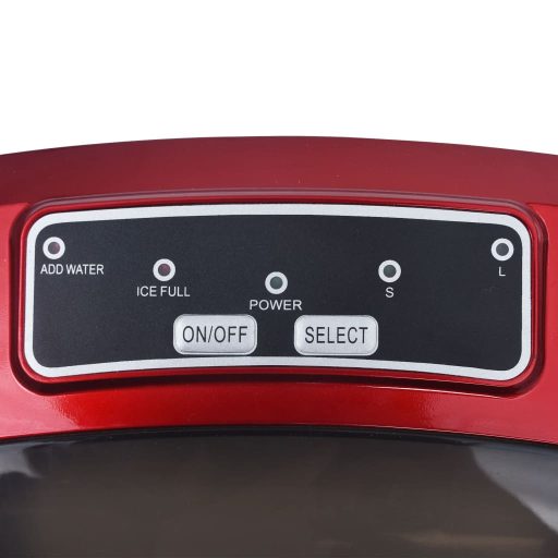 Piros 2,4 literes jégkockakészítő gép 15 kg/24 óra