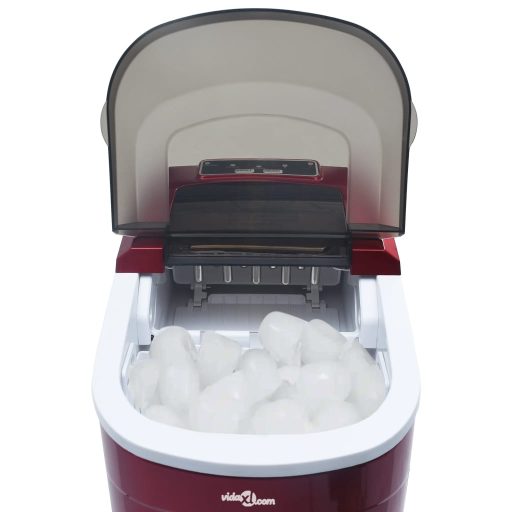 Piros 2,4 literes jégkockakészítő gép 15 kg/24 óra