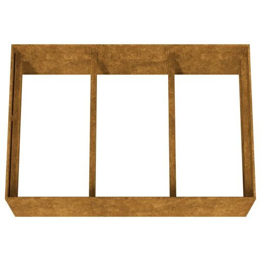 Corten acél kerti magaságyás 120x80x40 cm