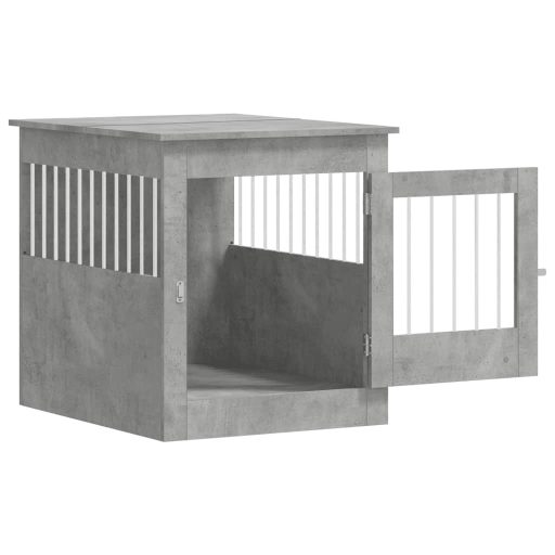 Betonszürke szerelt fa kutyaketrec 64,5 x 80 x 71 cm