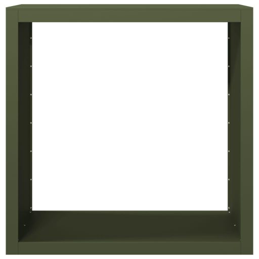 Zöld acél tűzifatároló 100 x 40 x 100 cm