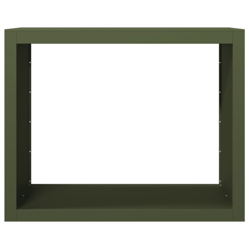 Zöld acél tűzifatároló 100 x 40 x 80 cm