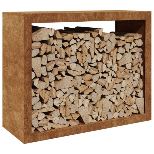 Tűzifa állvány 100x40x80 cm időjárásálló acélból
