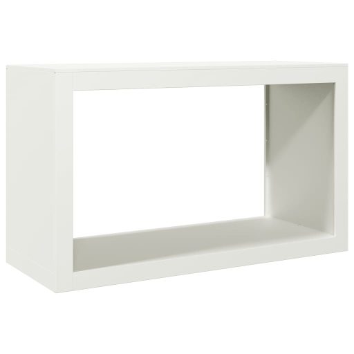Fehér acél tűzifatároló 100 x 40 x 60 cm