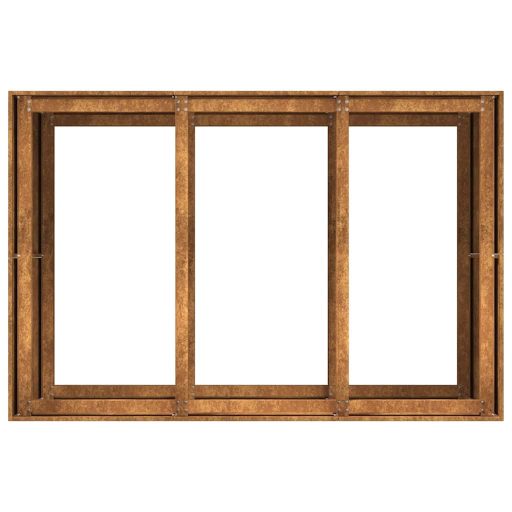 Ültető rozsdás 120x80x80 cm időjárásálló acélból