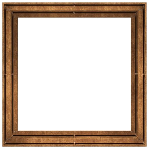 Ültető rozsdás 100x100x80 cm időjárásálló acélból