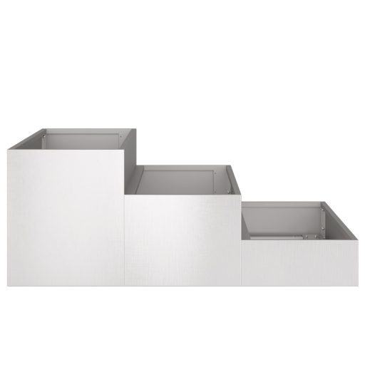 Kerti virágtartó 3-szintes 90x90x35 cm Rozsdamentes acél