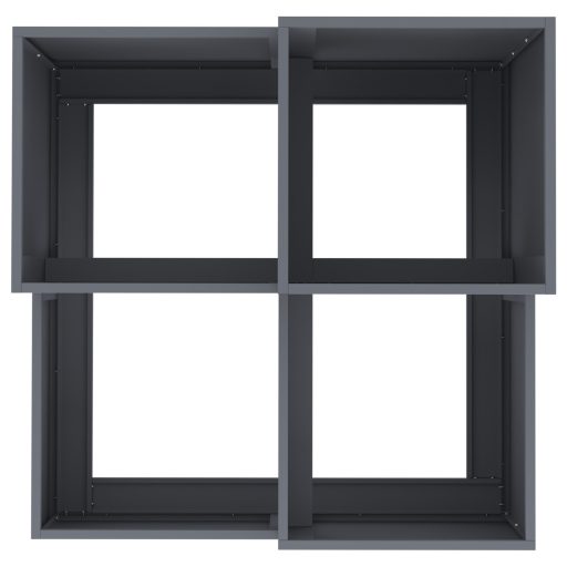 Kertészládák 80x80x60 cm Antracit Acél