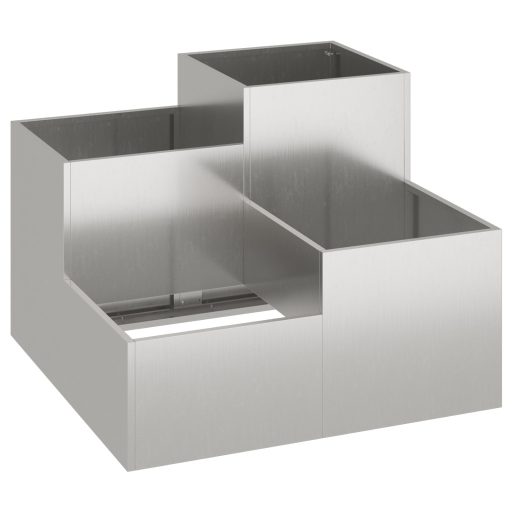 Kertész láda 100x100x60 cm Rozsdamentes acél