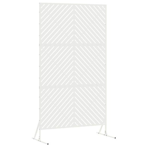 Magánélet Védőfal Fehér 100x50x180 cm Acél