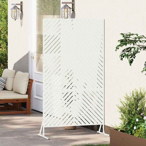 Magánélet Védőfal Fehér 100x50x180 cm Acél
