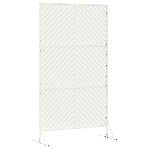 Magánélet Védőfal Fehér 100x50x180 cm Acél
