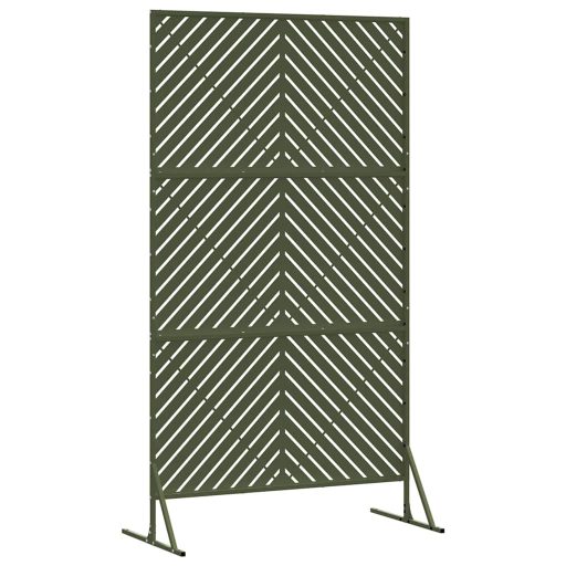 Magánéletvédő Képernyő Olívazöld, 100x50x180 cm, Acélból készült
