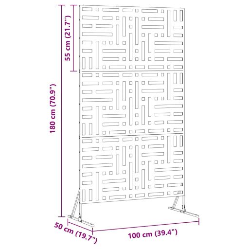 Privát képernyő 180 cm Rozsdamentes acél