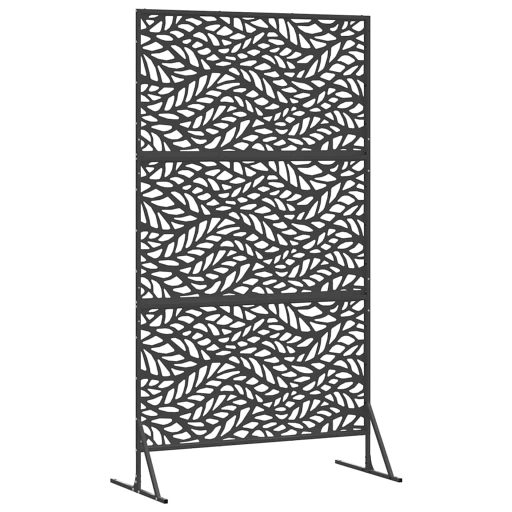 Magánéletvédő Képernyő Fekete 100x50x180 cm Acél
