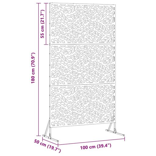 Magánéletvédő Képernyő Fekete 100x50x180 cm Acél