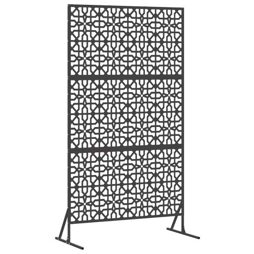 Fekete Magánélet Védőlap, 100x50x180 cm, Acélból