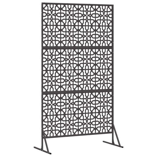 Fekete Magánélet Védőlap, 100x50x180 cm, Acélból