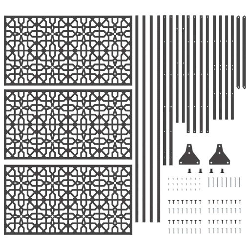 Fekete Magánélet Védőlap, 100x50x180 cm, Acélból