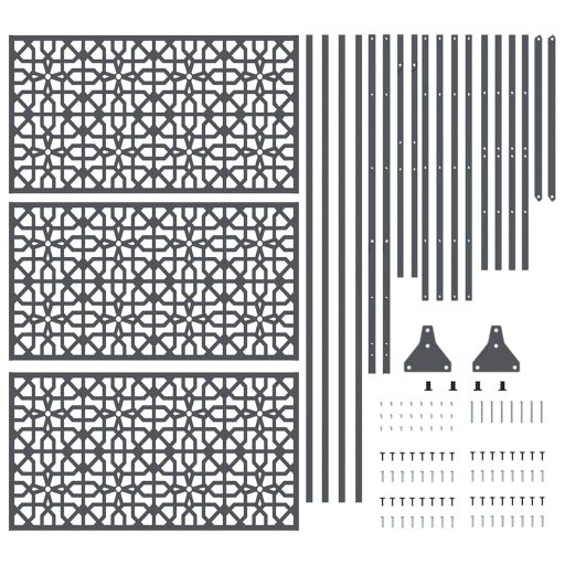 Magánélet Védő Képernyő Antracit Színben, 100cm x 50cm x 180cm, Acél