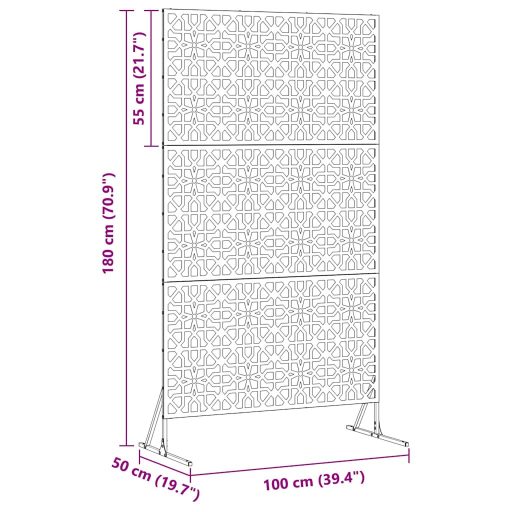 Magánélet Védő Képernyő Antracit Színben, 100cm x 50cm x 180cm, Acél