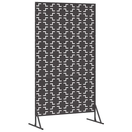 Fekete Magánéletet Védő Képernyő 100x50x180 cm Acélból