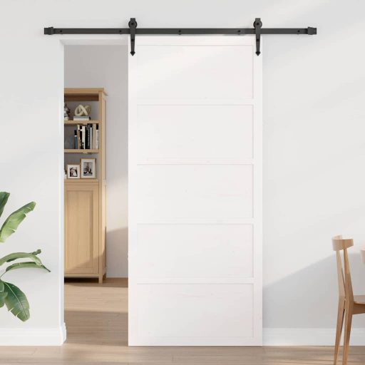 Tanyaportás Ajtó Fehér 100x208 cm Szilárd Fa Fenyő
