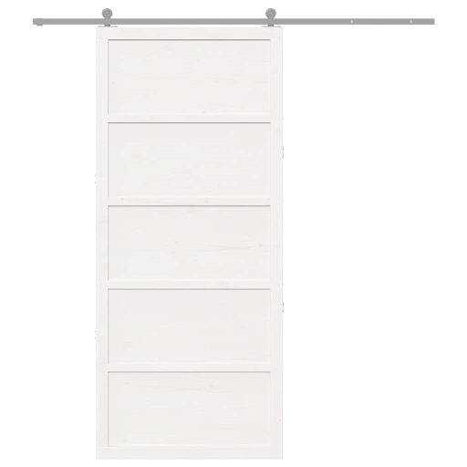 Tanyaportás Ajtó Fehér 100x208 cm Szilárd Fa Fenyő
