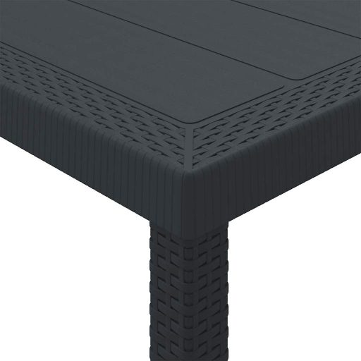 Kerti Asztal Antracit 250 x 100 x 73 cm polirattan