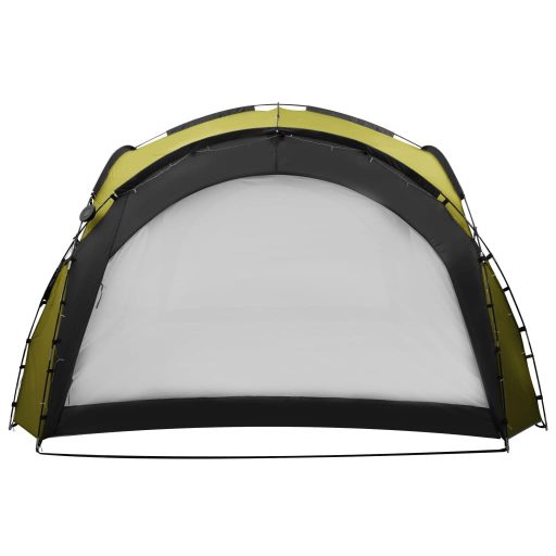 Zöld rendezvénysátor LED-del és 4 oldalfallal 3,6 x 3,6 x 2,3 m