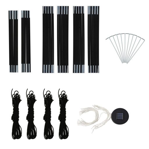 Sárga rendezvénysátor LED-del és 4 oldalfallal 3,6x3,6x2,3 m