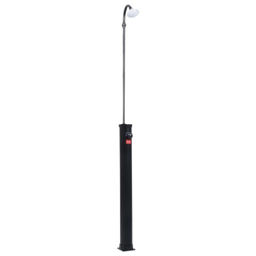 Fekete napelemes kerti zuhany 215 cm 8 l