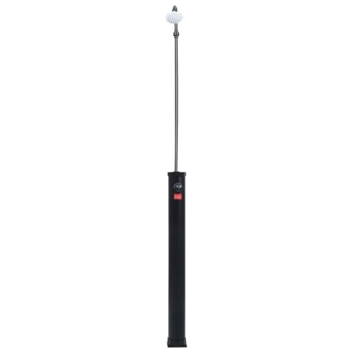 Fekete napelemes kerti zuhany 215 cm 8 l