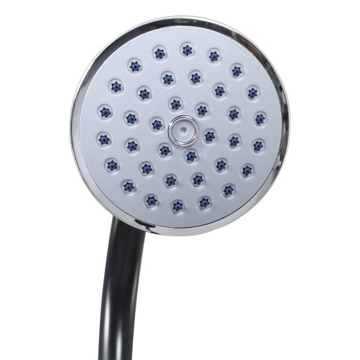 Fekete napelemes kerti zuhany 215 cm 8 l
