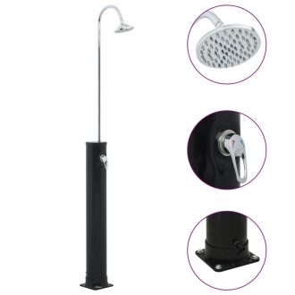 Fekete szolárzuhany 214 cm 20 L
