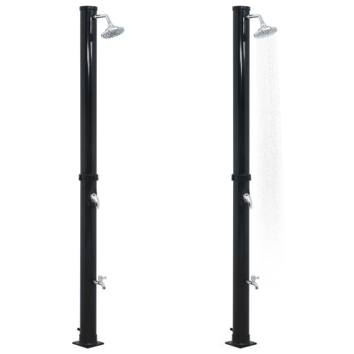 Fekete szolárzuhany 220 cm 20 L