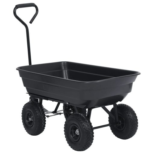Fekete kerti kézikocsi 300 kg 75 liter