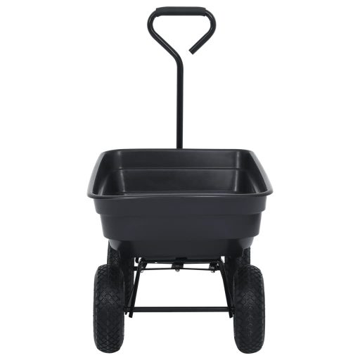 Fekete kerti kézikocsi 300 kg 75 liter