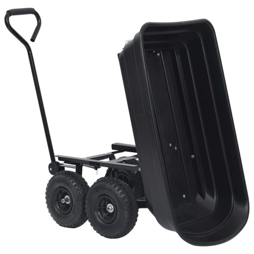 Fekete kerti kézikocsi 300 kg 75 liter