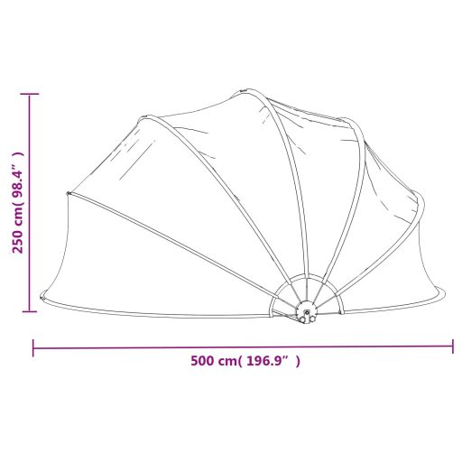 Medencekupola 500 x 250 cm