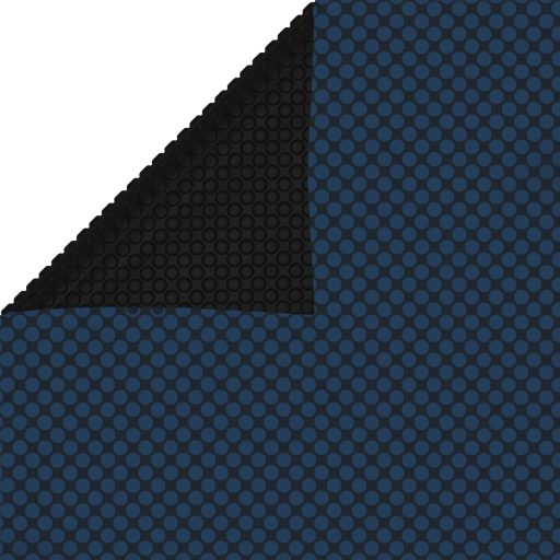 Fekete és kék napelemes lebegő PE medencefólia 1000 x 500 cm